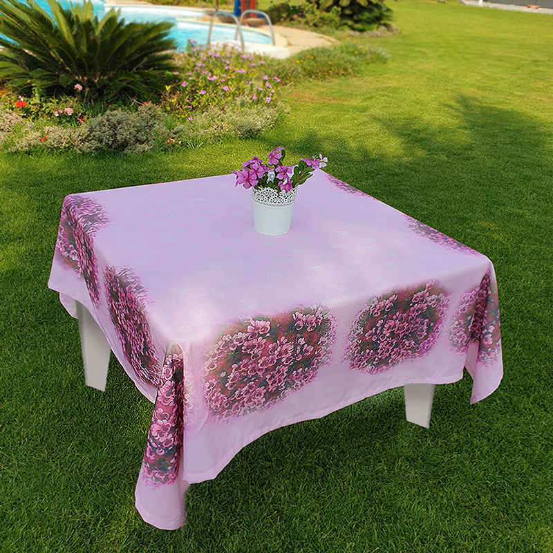 Pink Flowers Tablecloth